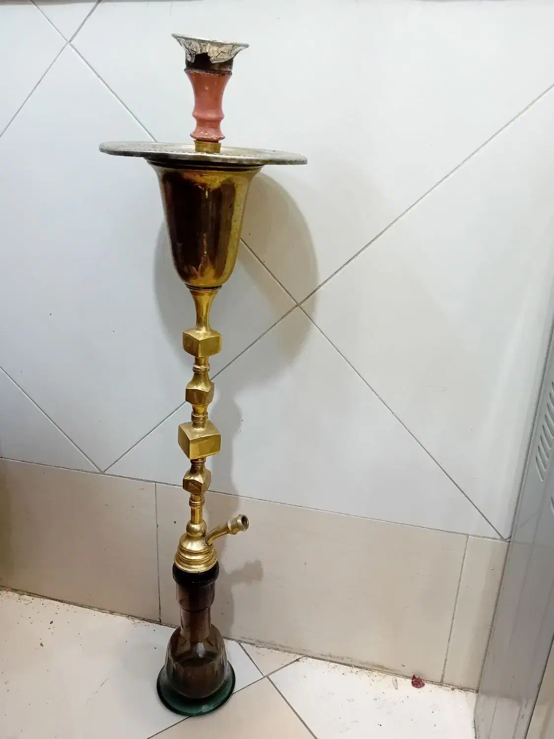 قلیون برنجی بلند|کلکسیون و سرگرمی|پاکدشت, پاکدشت (مامازند)|دیوار