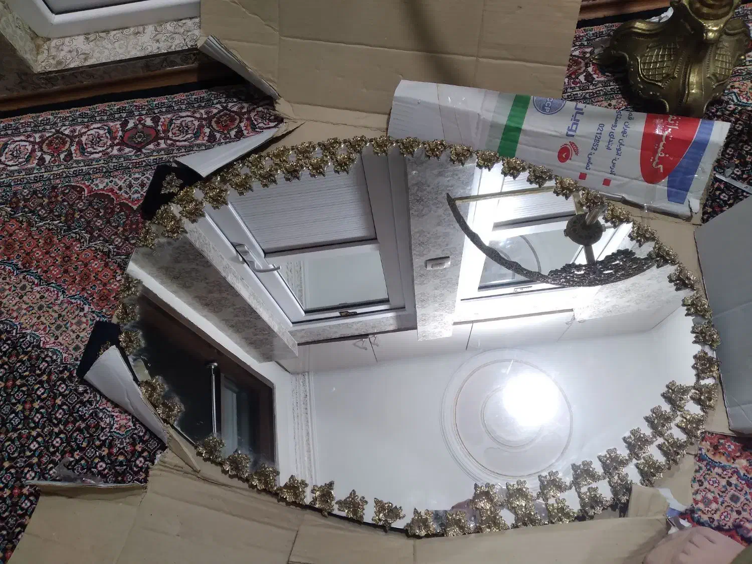 آیینه و شمعدان کاملا نو|صنایع دستی و سایر لوازم تزئینی|اردبیل, |دیوار