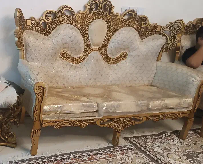 مبل سلطنتی ۹ نفره|مبلمان خانگی و میز عسلی|چناران, |دیوار