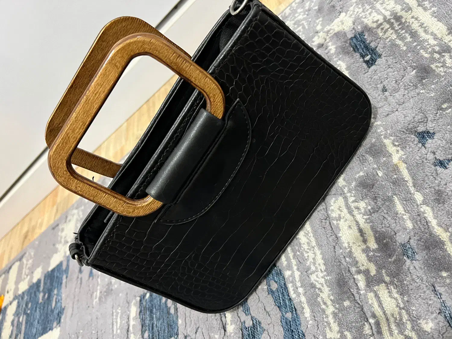 کیف زنانه دسته چوبی|کیف، کفش، کمربند|ساری, |دیوار