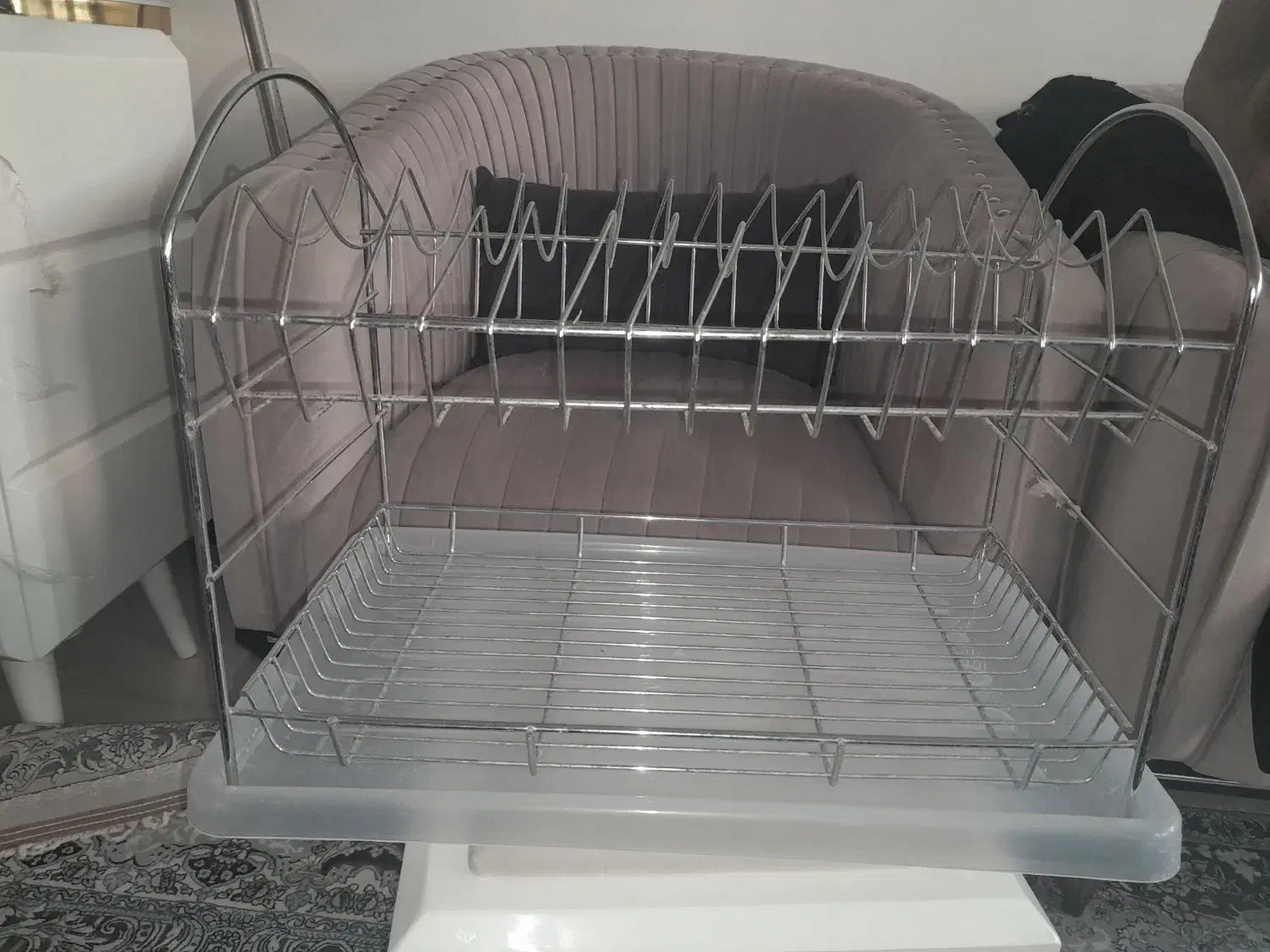 آبچکان استیل دوطبقه دردنکنه|آب‌چکان و نظم‌دهنده ظروف|نظرآباد, نظرآباد|دیوار