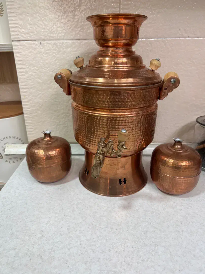 سماور و قندون مسی|قوری، کتری، قهوهساز دستی|ورامین, ورامین|دیوار