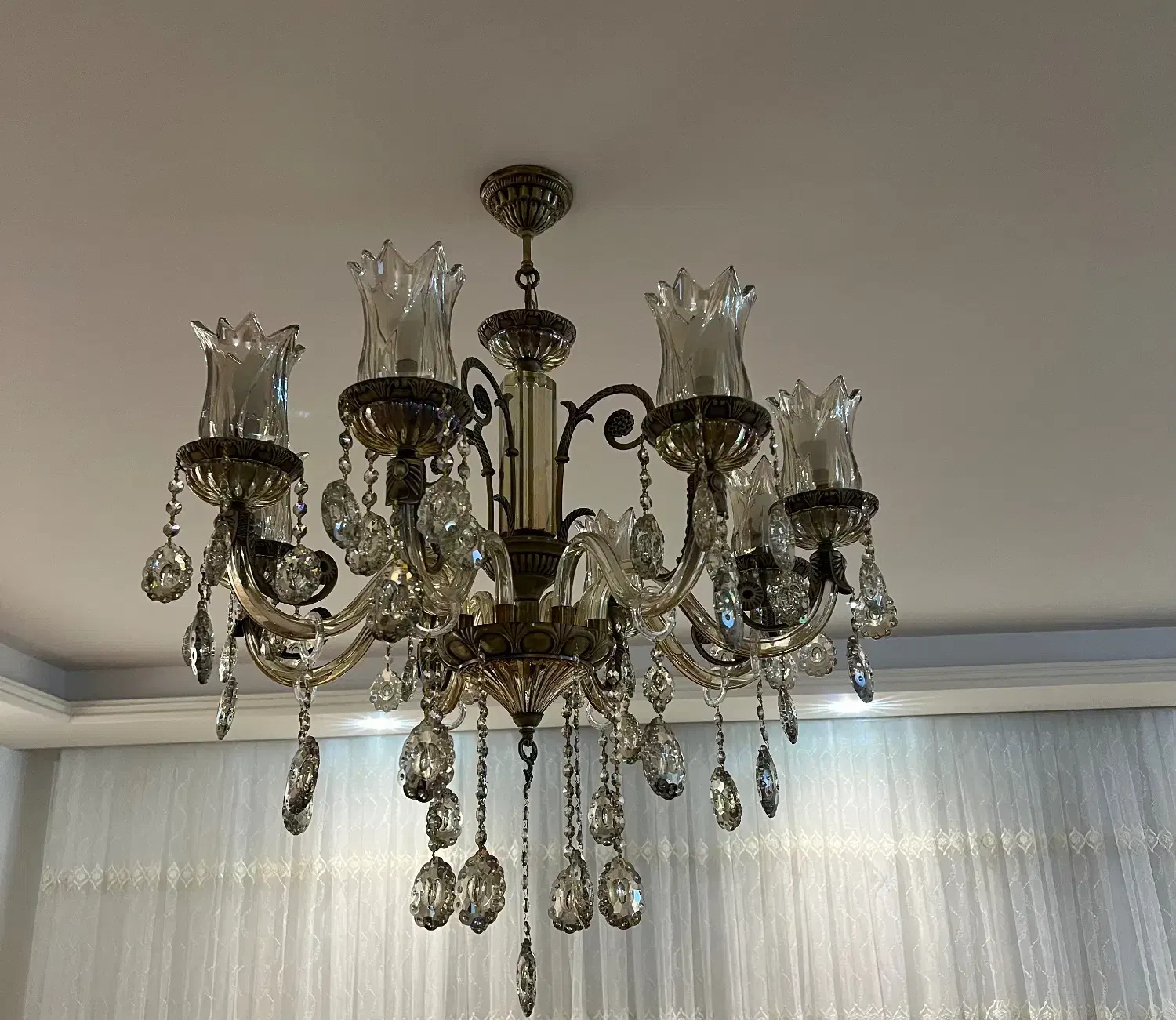 دوعدد لوستر|لوستر و چراغ آویز|اردبیل, |دیوار