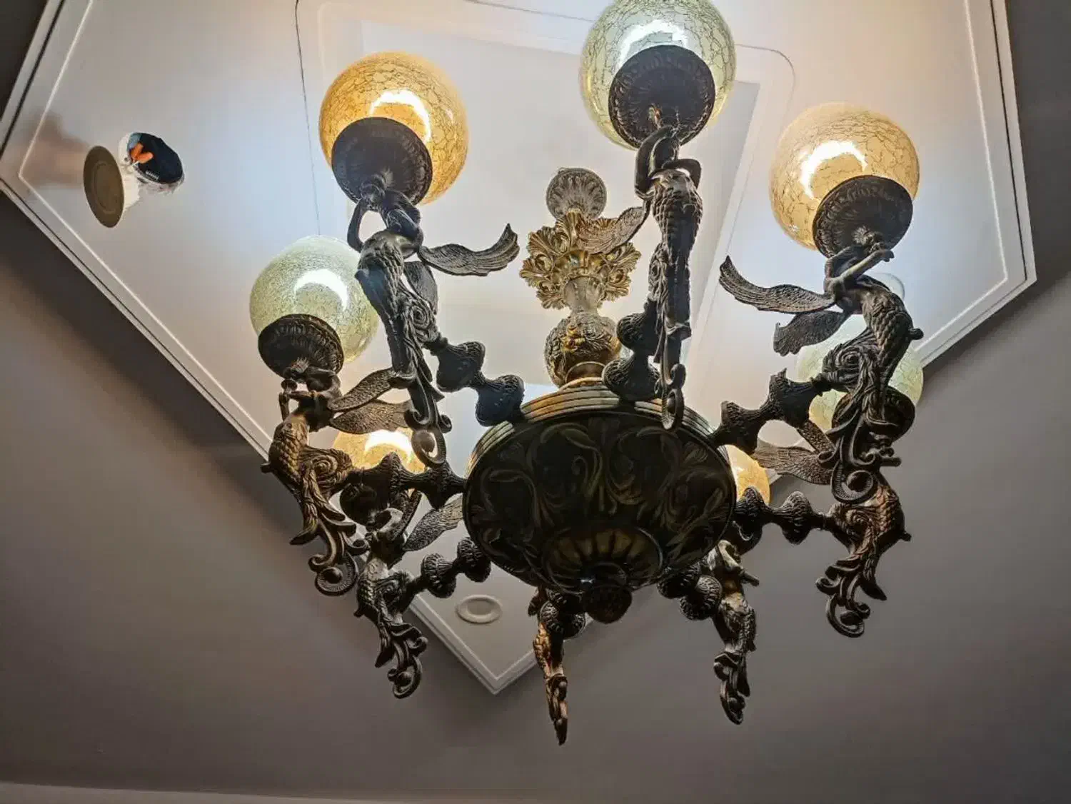 لوستر|لوستر و چراغ آویز|تهران, مینابی|دیوار