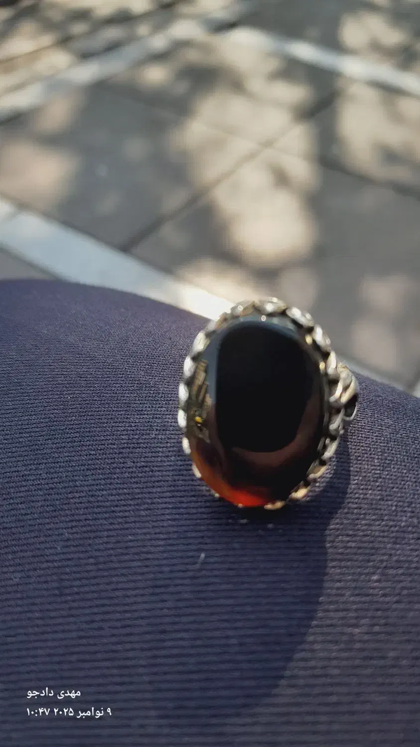 انگشترنقره رکاب کنده کاری وسنگ عالی|بدلیجات|تهران, امامت|دیوار