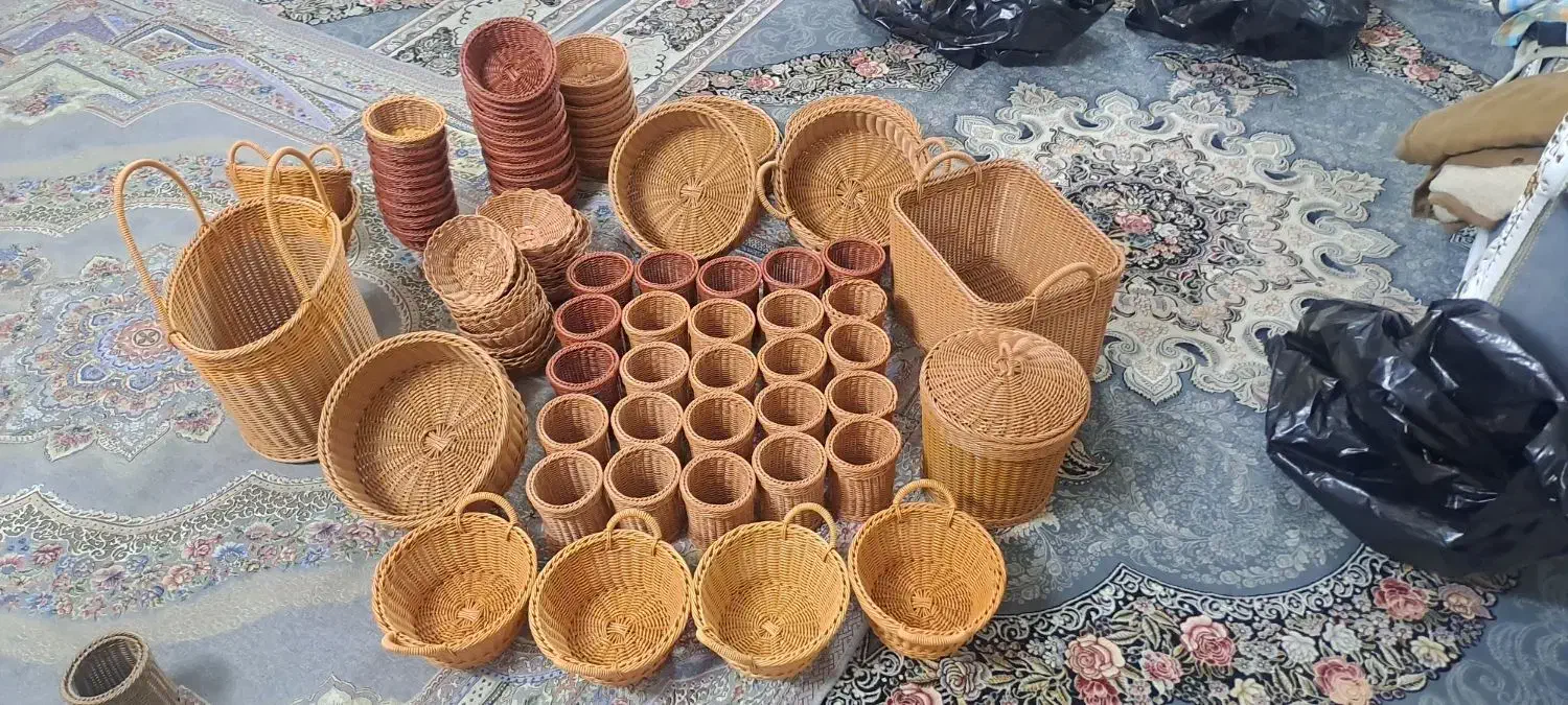 سبد حصیری پلاستیک|صنایع دستی و سایر لوازم تزئینی|مشهد, عنصری|دیوار