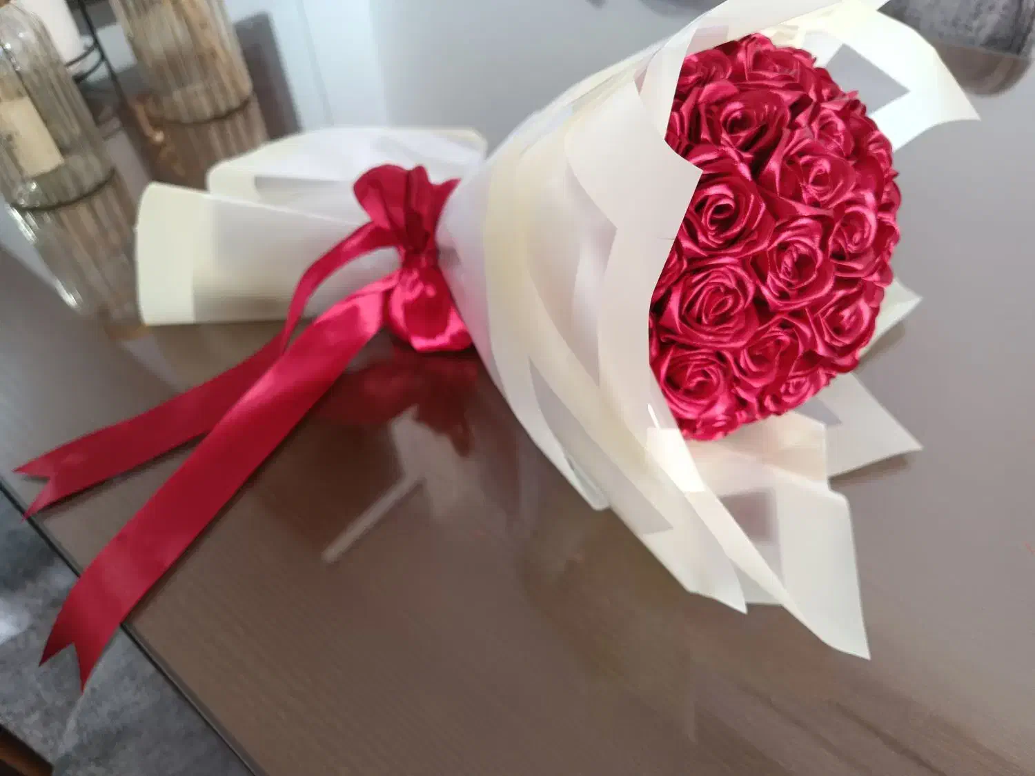 گل رز ربانی|گل مصنوعی|نجفآباد, کهریزسنگ|دیوار