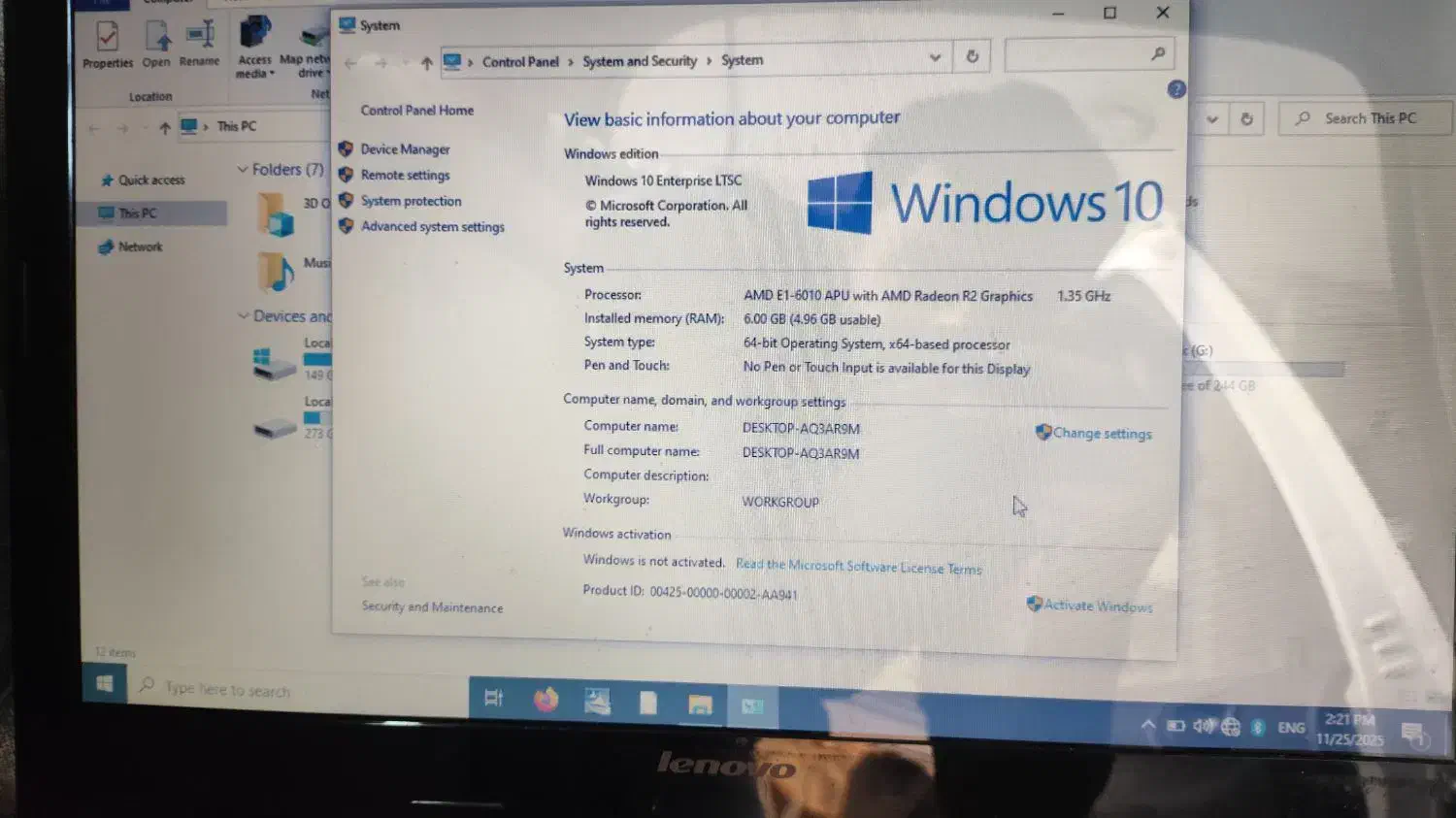 لپتاب لنو وا|رایانه همراه|تبریز, |دیوار