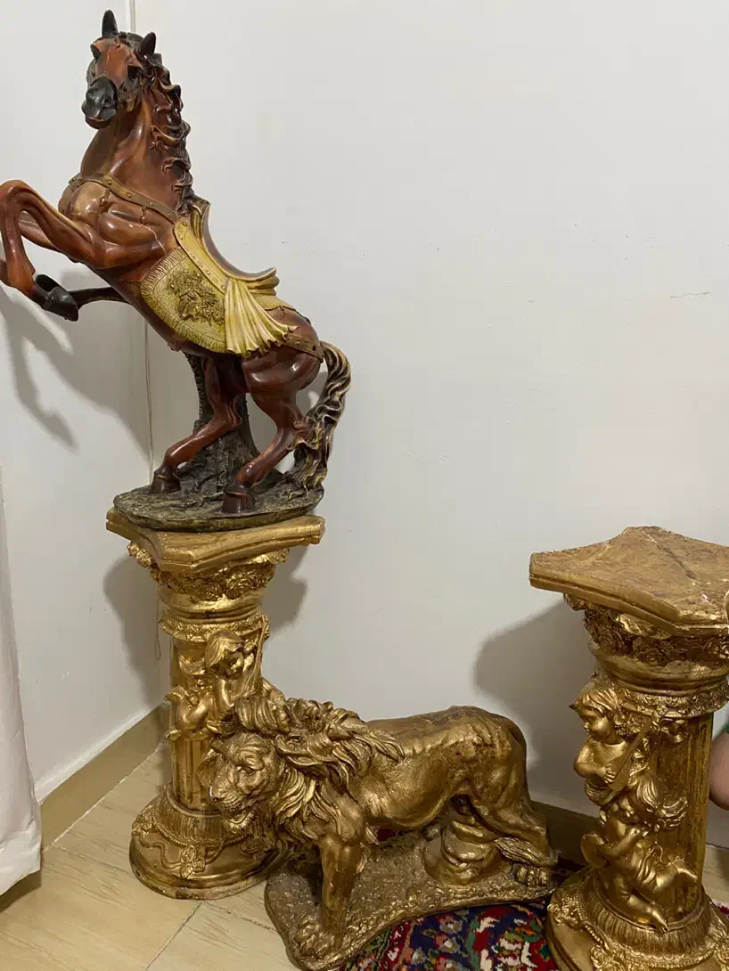 میز واسب و شیر دکوری|مجسمه، تندیس، ماکت|تبریز, |دیوار