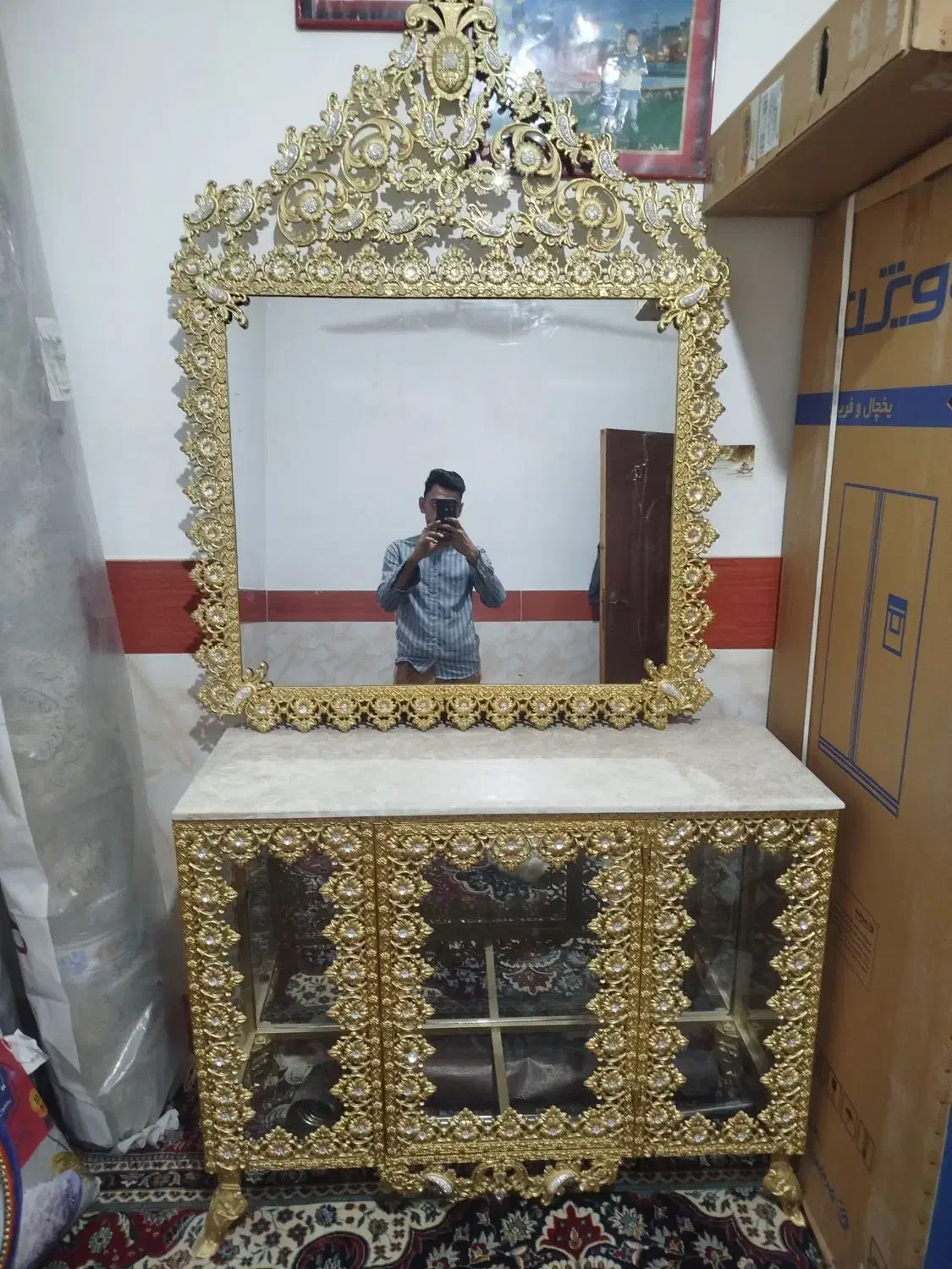 آینه کنسول|بوفه، ویترین، کنسول|زاهدان, |دیوار