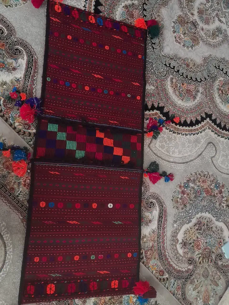 خورجین وعرق گیر|گلیم، جاجیم، گبه|فلاورجان, |دیوار