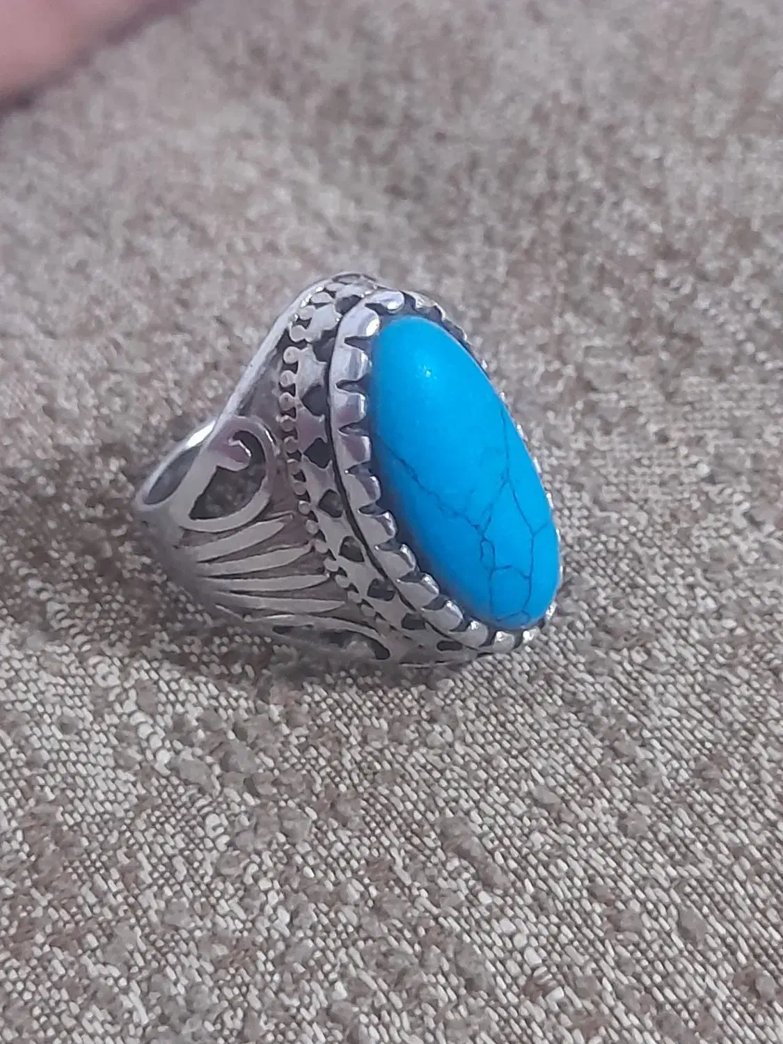 انگشتر نقره۹۲۵ فیروزه|جواهرات|ارومیه, |دیوار