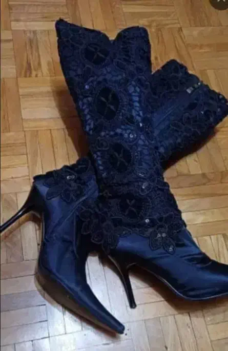 چکمه ساتن گیپور پولک دار   نو|کیف، کفش، کمربند|تهران, امانیه|دیوار