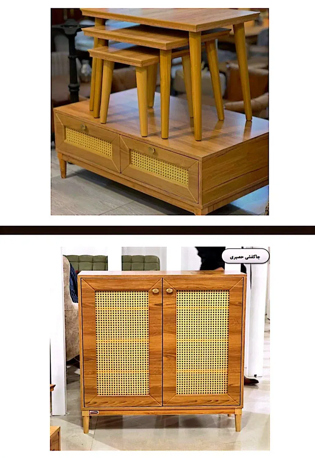 ست حصیری شش تیکه کیفیت شرکتی|مبلمان خانگی و میز عسلی|خمینی‌شهر, |دیوار