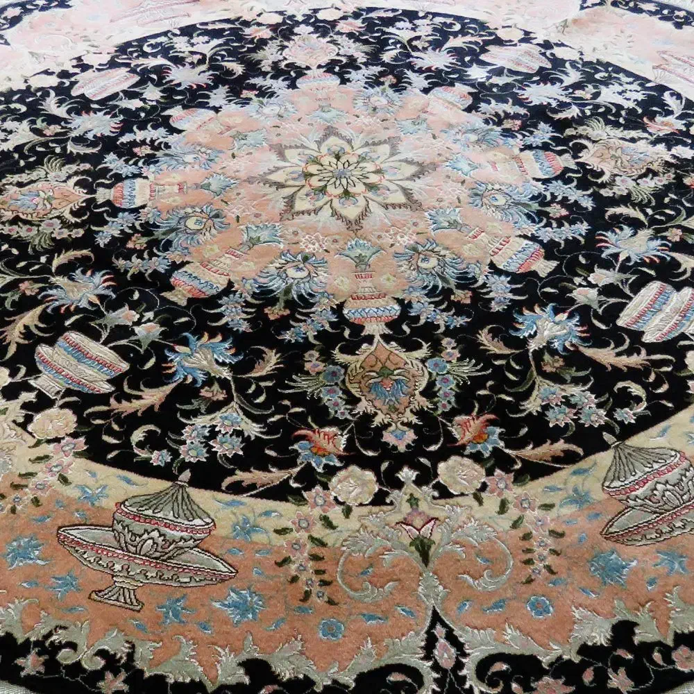 فرش دستباف دایره قطر ۲ متر تبریز ۵۰ رج در حد نو|فرش|تهران, حکمت|دیوار