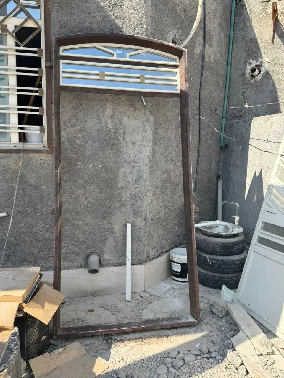 درب آهنی ساختمان . نو و تمیز و درجه یک|مصالح و تجهیزات ساختمان|لامرد, |دیوار