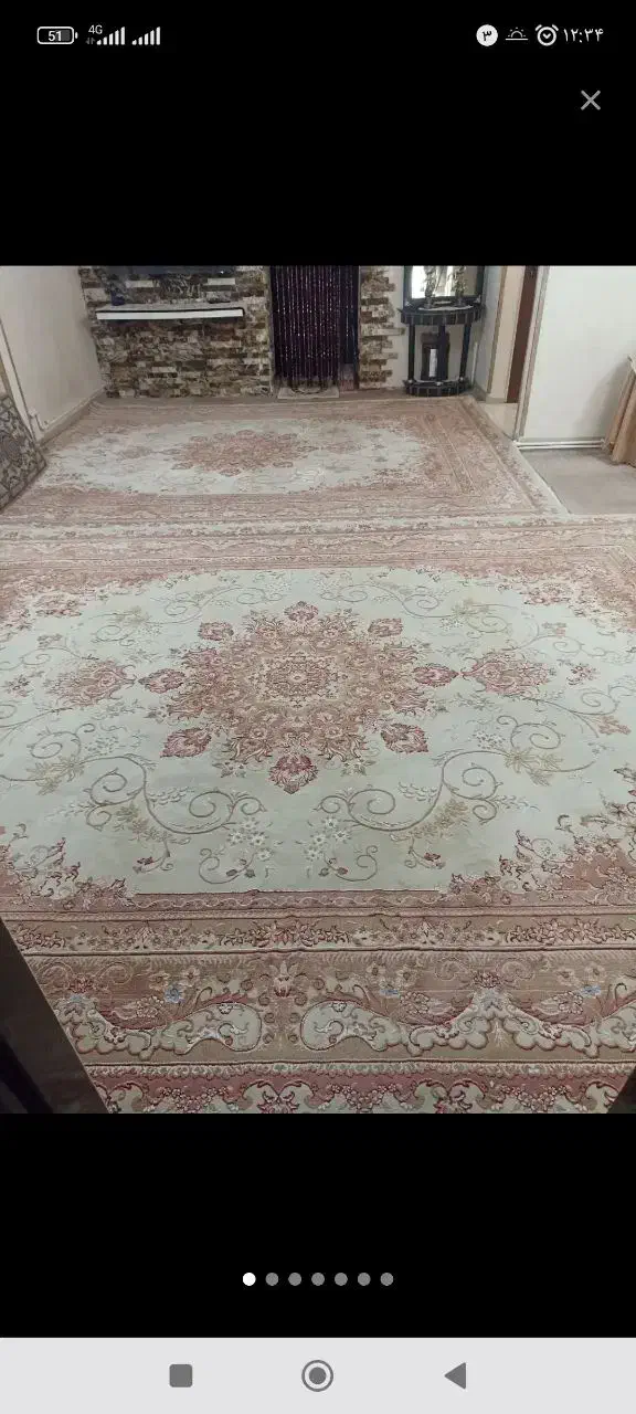 فرش دوازده متری گل برجسته|فرش|گتاب, |دیوار