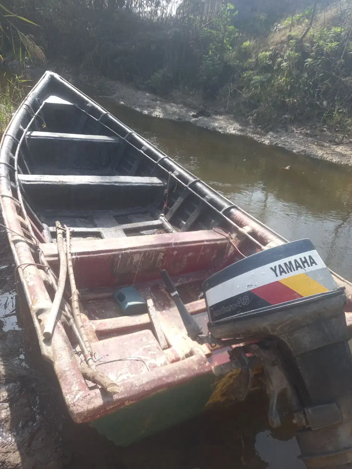 موتور ۴۸با قایق به شرط کار|قایق و سایر وسایل نقلیه|بندر انزلی, لیچارگی حسن رود|دیوار