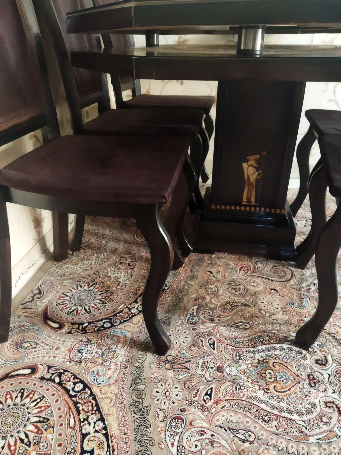 سرویس ناهارخوری شش نفره|میز و صندلی غذاخوری|شیراز, انجیره|دیوار