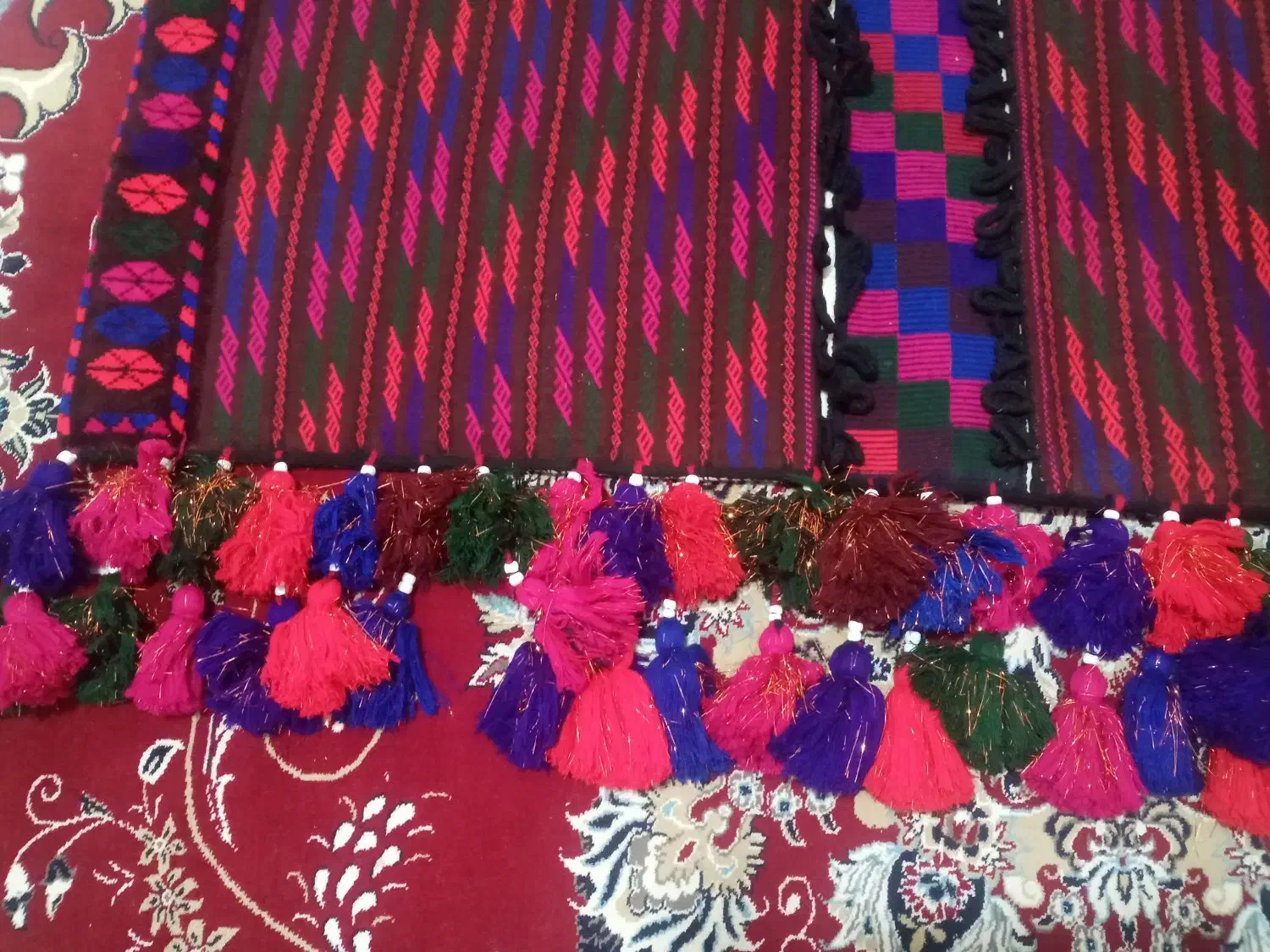 خورجین موتور|گلیم، جاجیم، گبه|برازجان, |دیوار