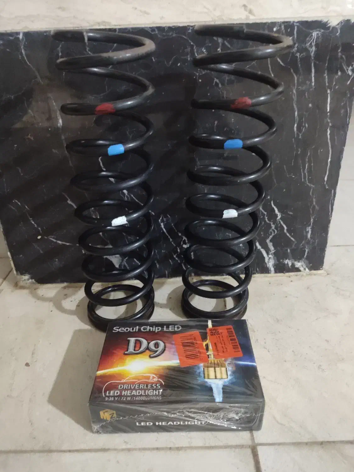 هدلایت h4 دوکنتاک و فنر جلو فابریک پراید|قطعات یدکی و لوازم جانبی|قزوین, |دیوار