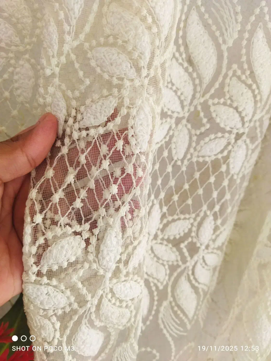 پرده حریر دوخت پیله ابعاد۴متر طول.قد۳متر|پرده، رانر، رومیزی|تربتحیدریه, فتح المبین|دیوار