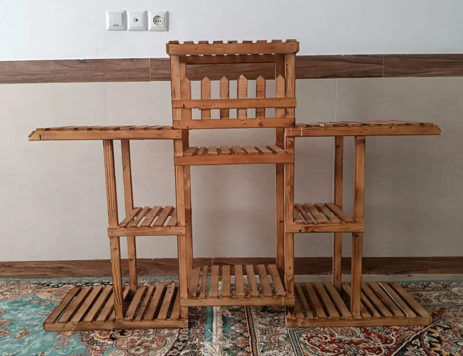 جا گلدونی چوبی|گل و گیاه طبیعی|جغتای, |دیوار