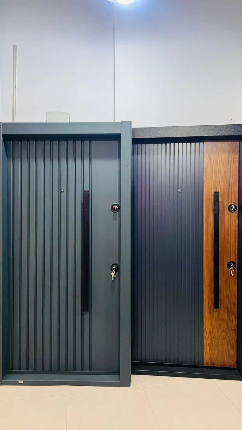 درب ضد سرقت روکش فلز طوسی مات|مصالح و تجهیزات ساختمان|شیراز, قالیشویی|دیوار