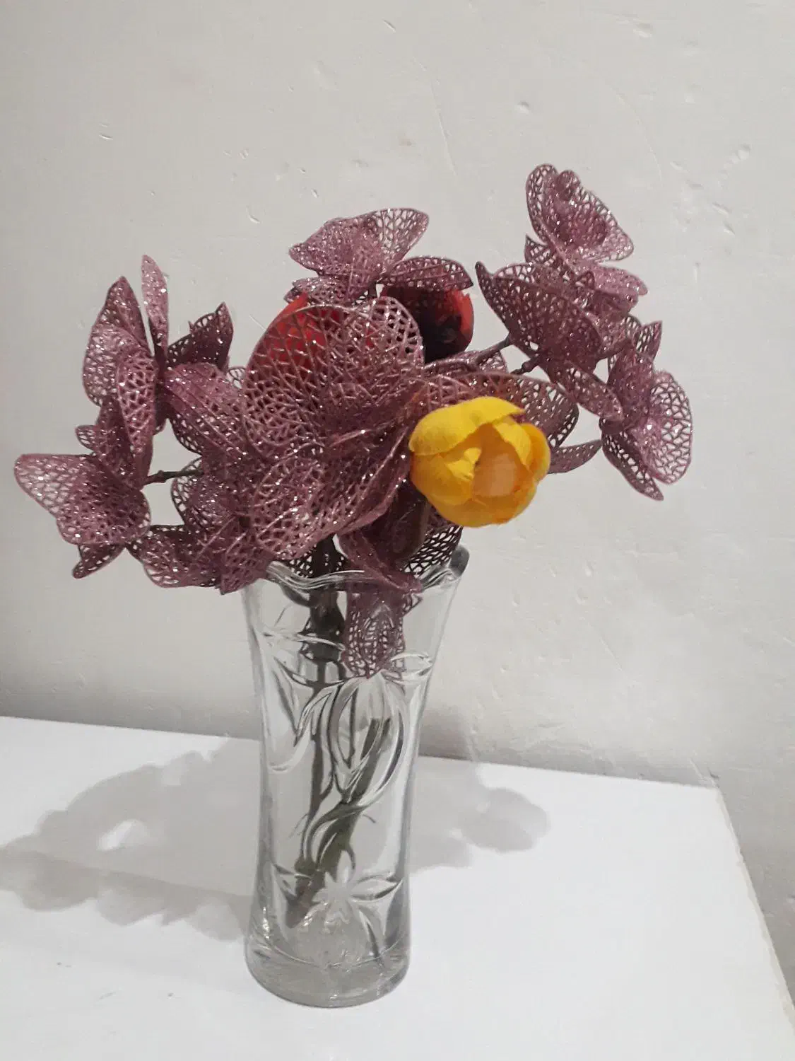 گلدان با گل هایش|گل مصنوعی|اردبیل, |دیوار