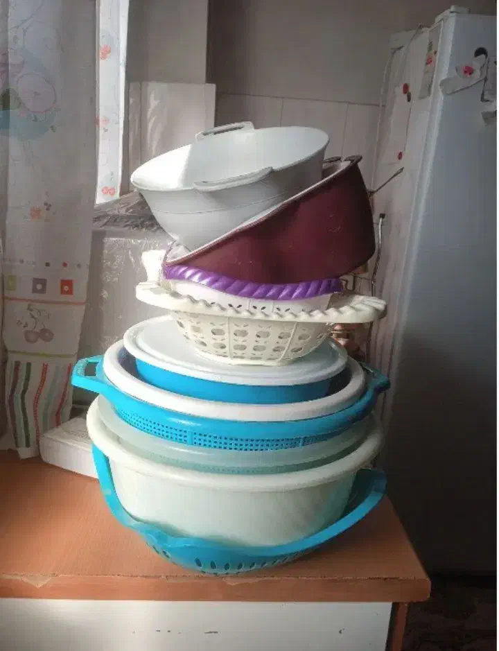 باسلام چنددست آبکش لگن|ظروف پخت‌وپز|اسلام‌شهر, شهرک مهدیه|دیوار