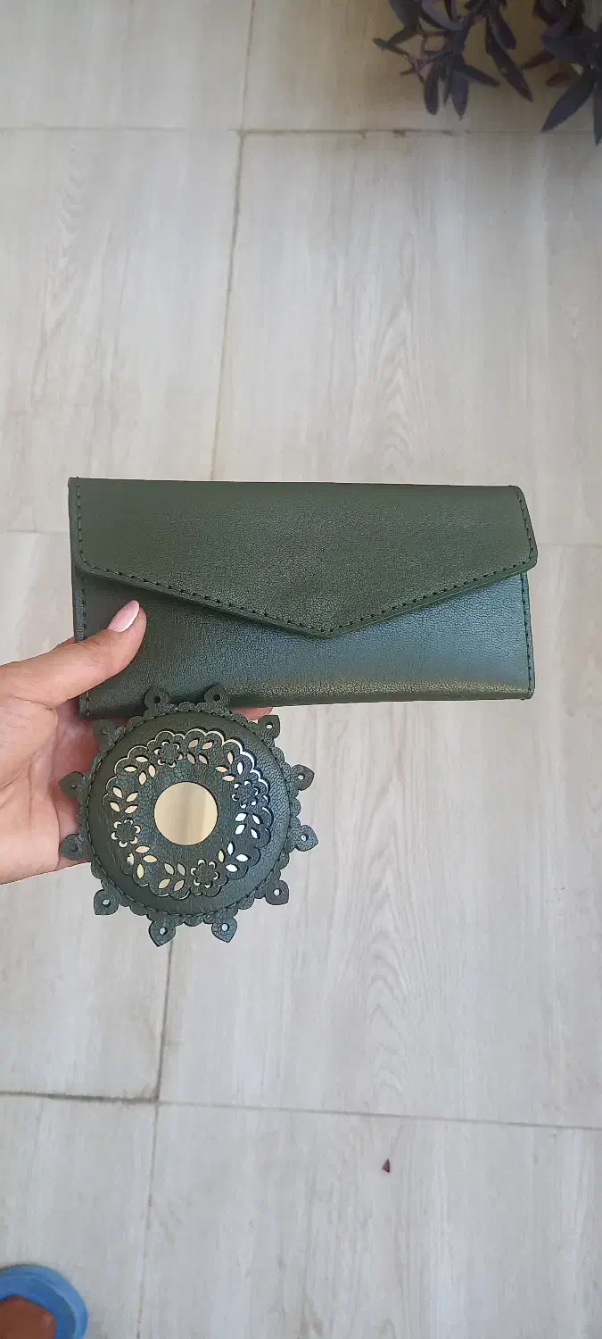 کیف پول چرم طبیعی و آینه چرمی|کیف، کفش، کمربند|کرج, گوهردشت|دیوار