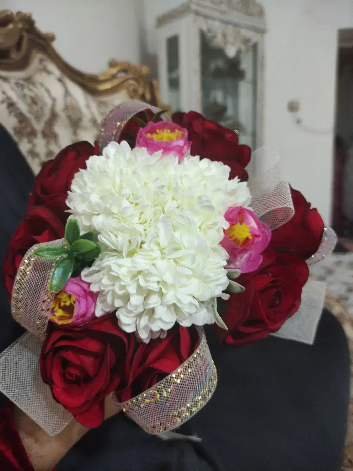 دسته گل عروس|گل مصنوعی|خوی, |دیوار