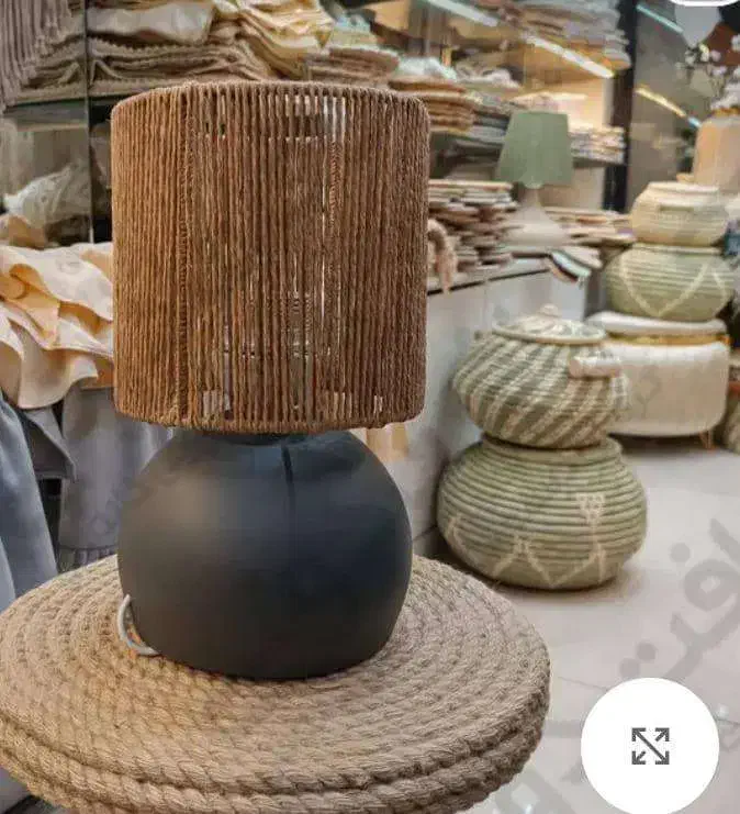 لوستر و آباژور رومیزی رافیا|لوستر و چراغ آویز|کرج, دهقان ویلا|دیوار