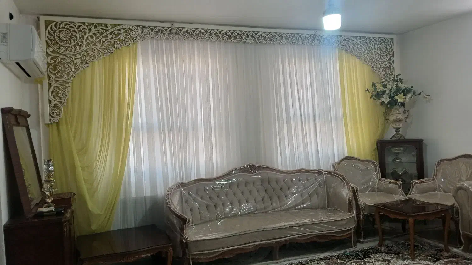 پرده سالن|پرده، رانر، رومیزی|قم, شاه سید علی|دیوار