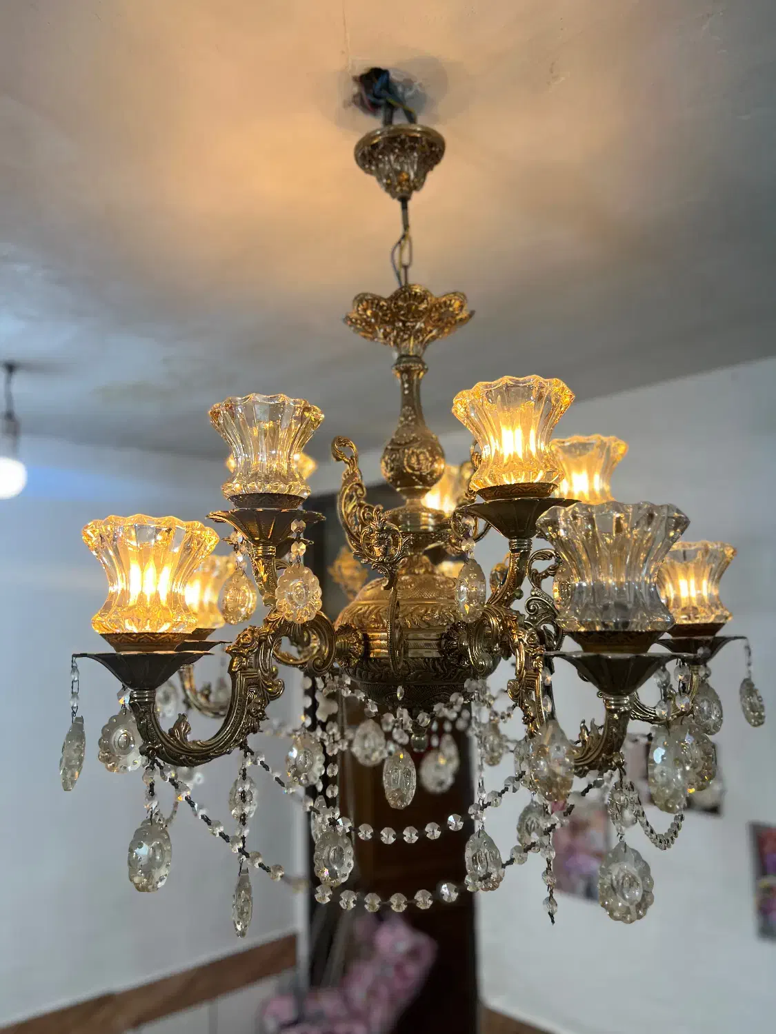 لوستر سلطنطی ۲عدد|لوستر و چراغ آویز|باوی, |دیوار