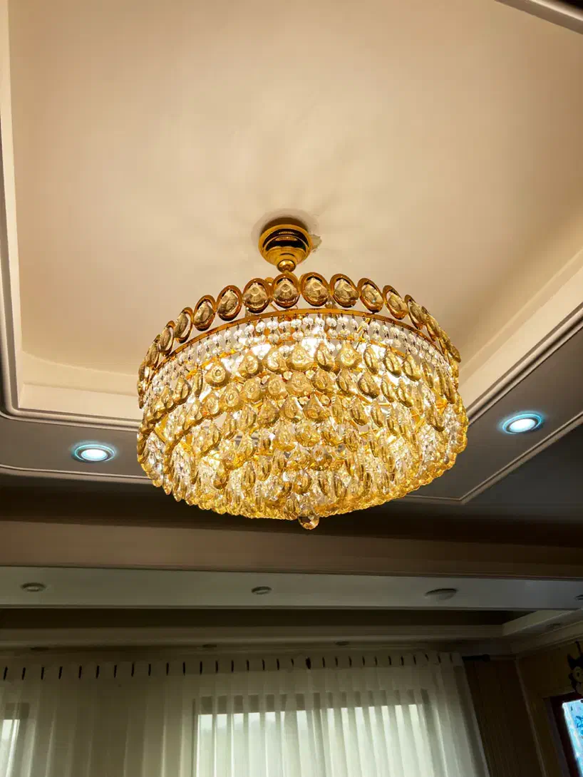 دوعدد لوستر برنجی اصل|لوستر و چراغ آویز|قائم‌شهر, |دیوار