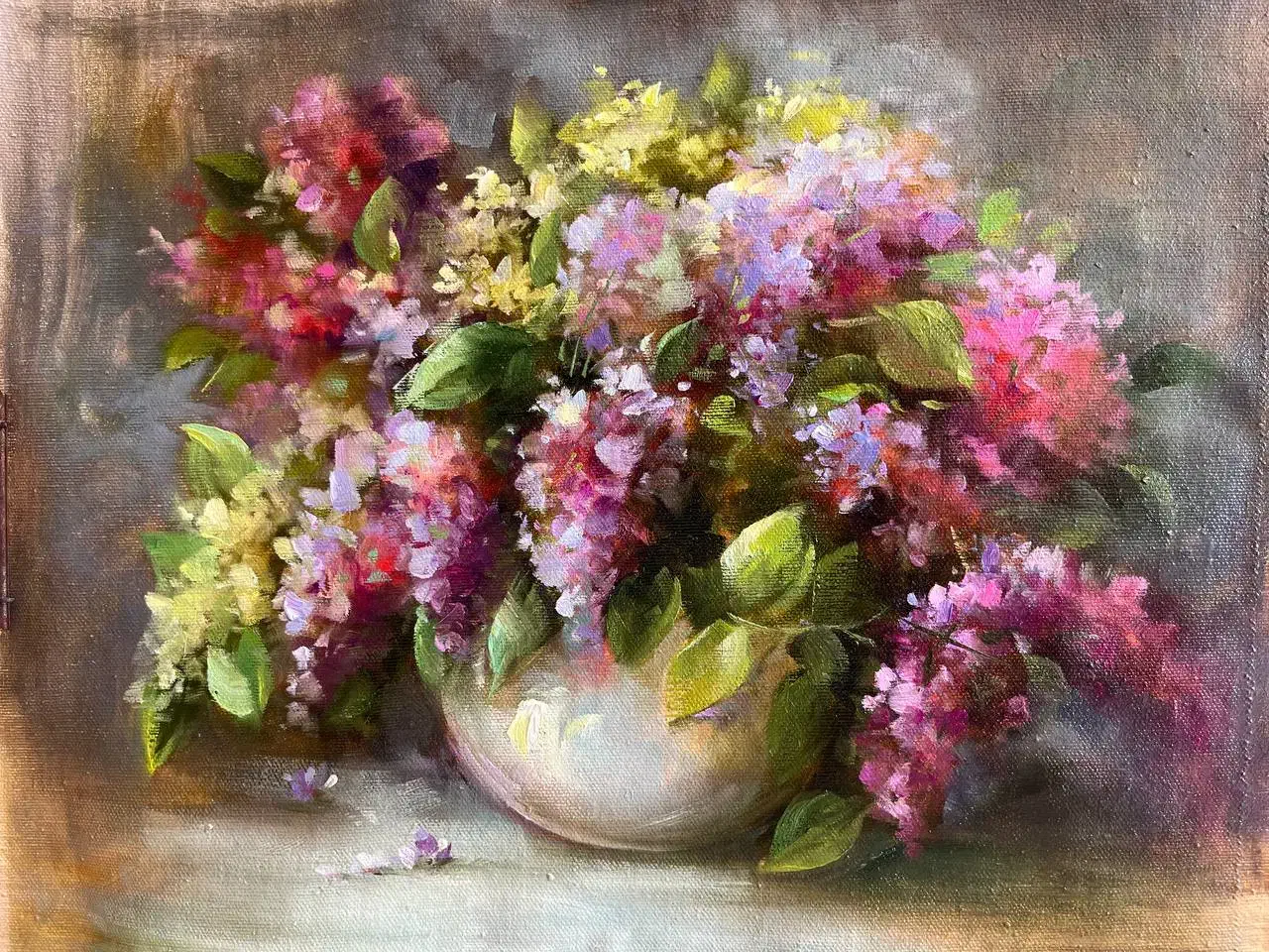 تابلوی رنگ روغن گل و میوه|تابلو، نقاشی، عکس|تبریز, |دیوار