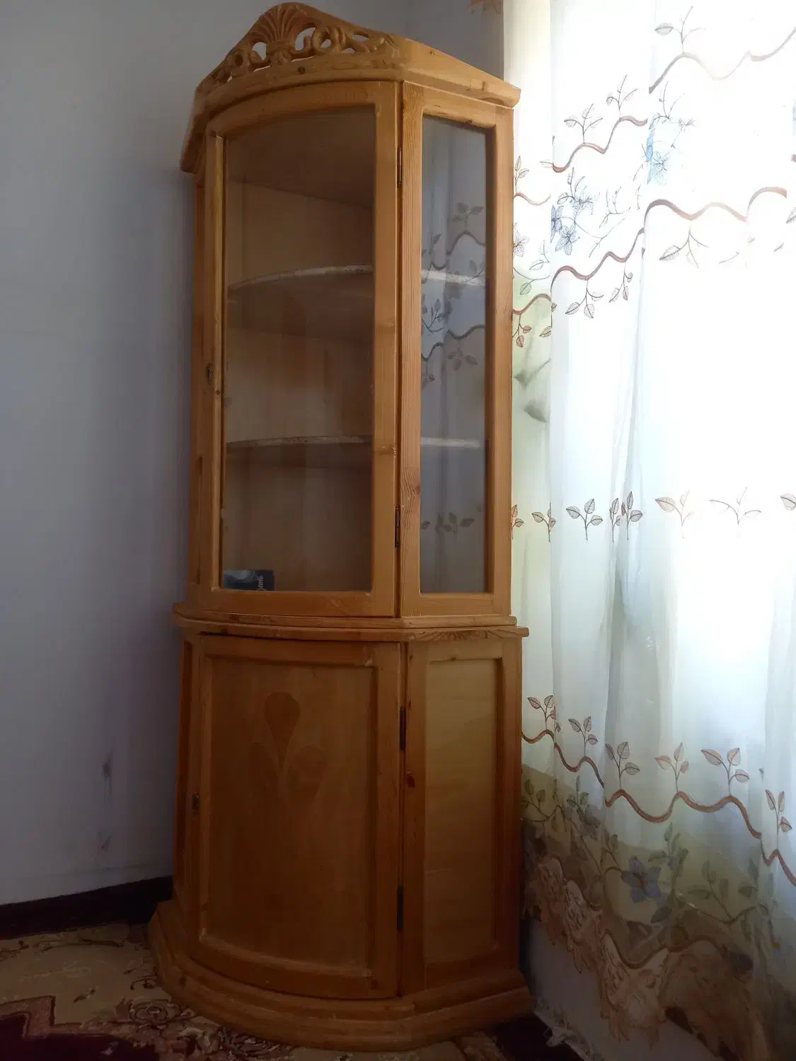 بوفه چوبی دوتیکه جنس خوب|بوفه، ویترین، کنسول|کرمانشاه, |دیوار