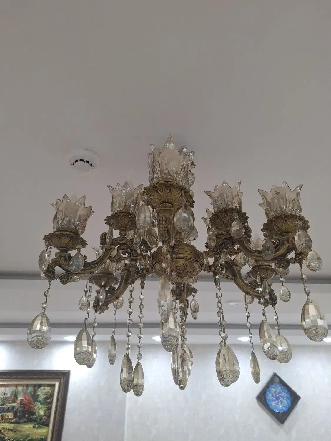 لوستر 6 شاخه اصلی|لوستر و چراغ آویز|اراک, |دیوار