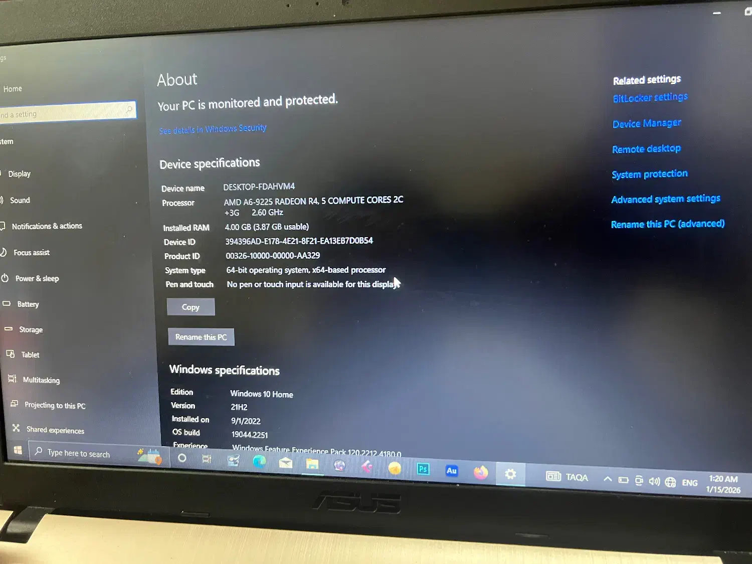 لپ تاب درجه ۱ کارمندی|رایانه همراه|مشهد, گلشور|دیوار