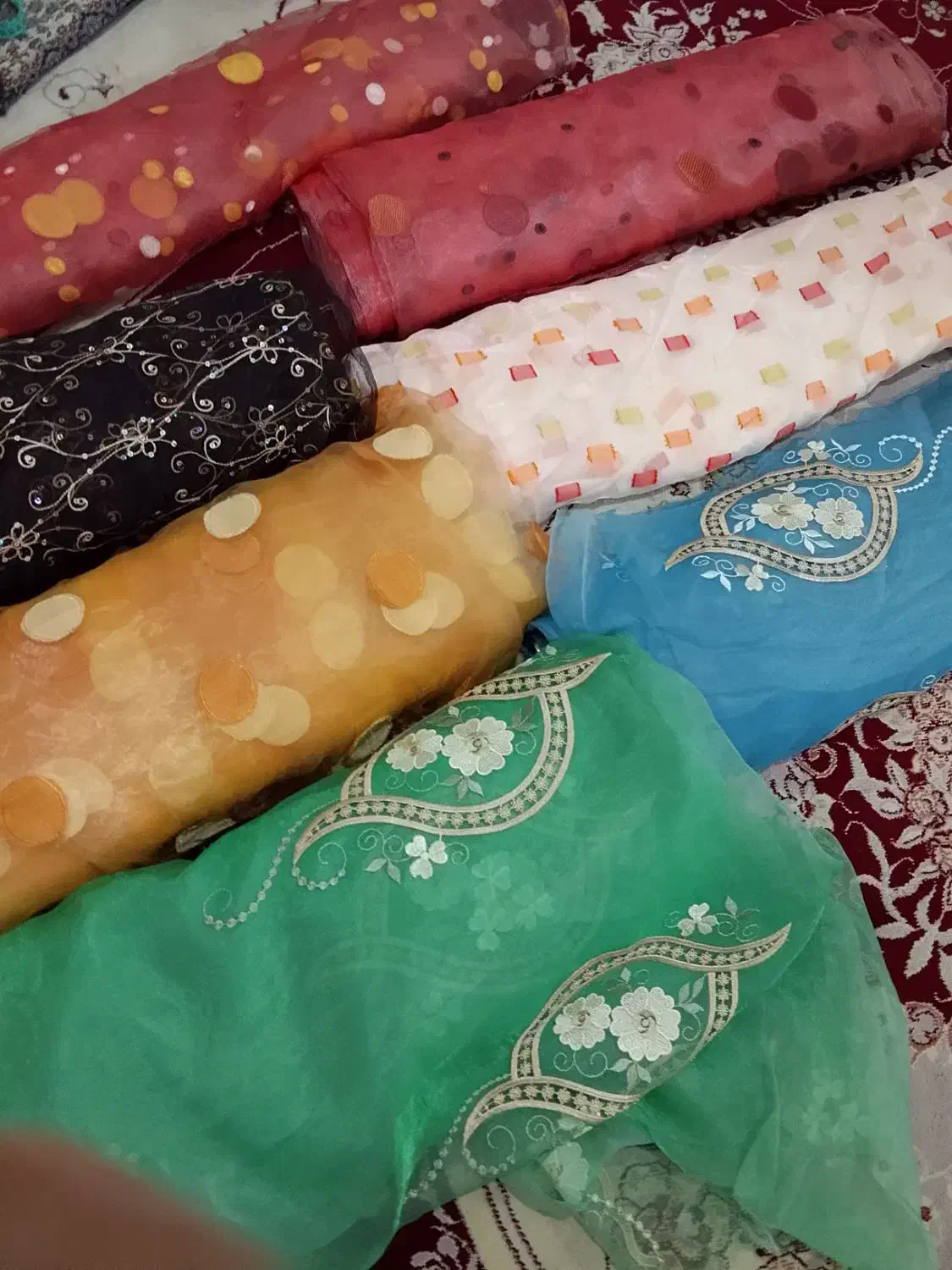 پارچه پرده حریر شیشه ای|پرده، رانر، رومیزی|سیرجان, |دیوار