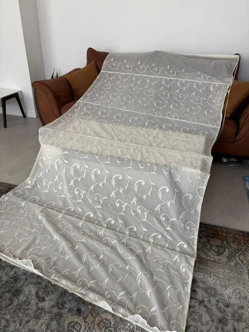 پرده ی کرکره ای رنگ کرم|پرده، رانر، رومیزی|تهران, هروی|دیوار