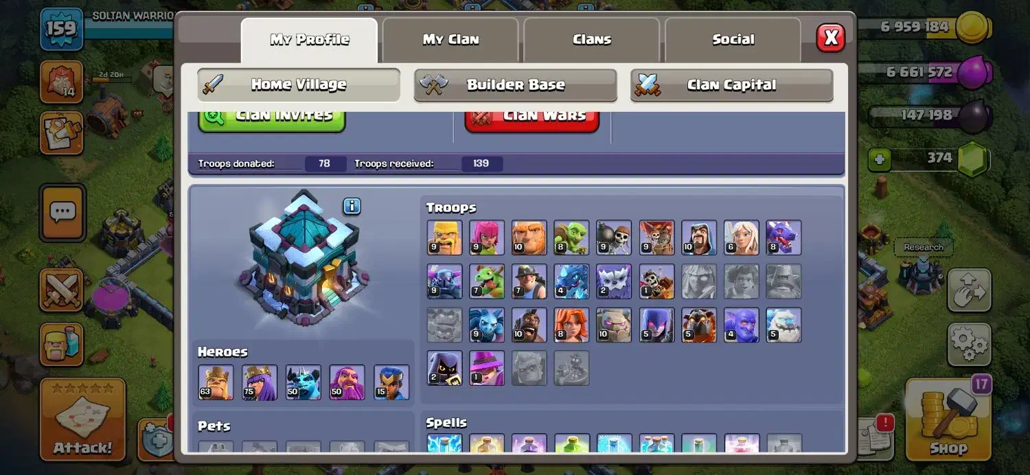 اکانت کلش اف کلنز تان ۱۳|کنسول، بازی ویدئویی و آنلاین|اسلامشهر, شهرک قائمیه|دیوار