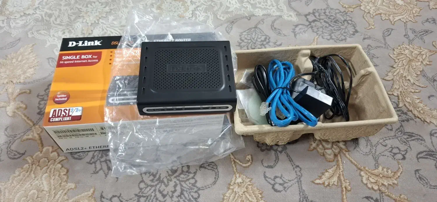 روتر adsl برند D-Link|مودم و تجهیزات شبکه|ری, علایین|دیوار
