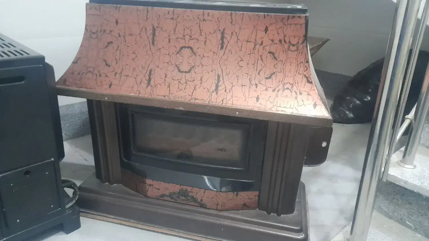 بخاری گازی شومینه ای بزرگ برفاب|بخاری، هیتر، شومینه|اردبیل, |دیوار