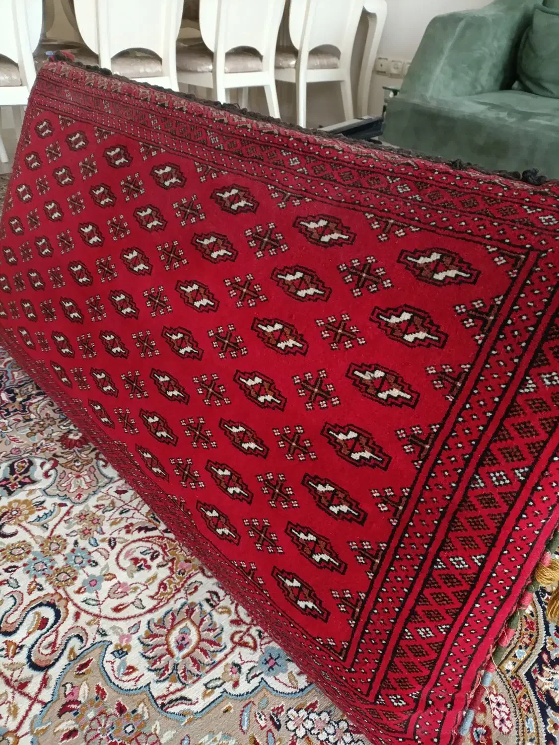 پشتی دست بافت دوجفت|پشتی|قزوین, |دیوار