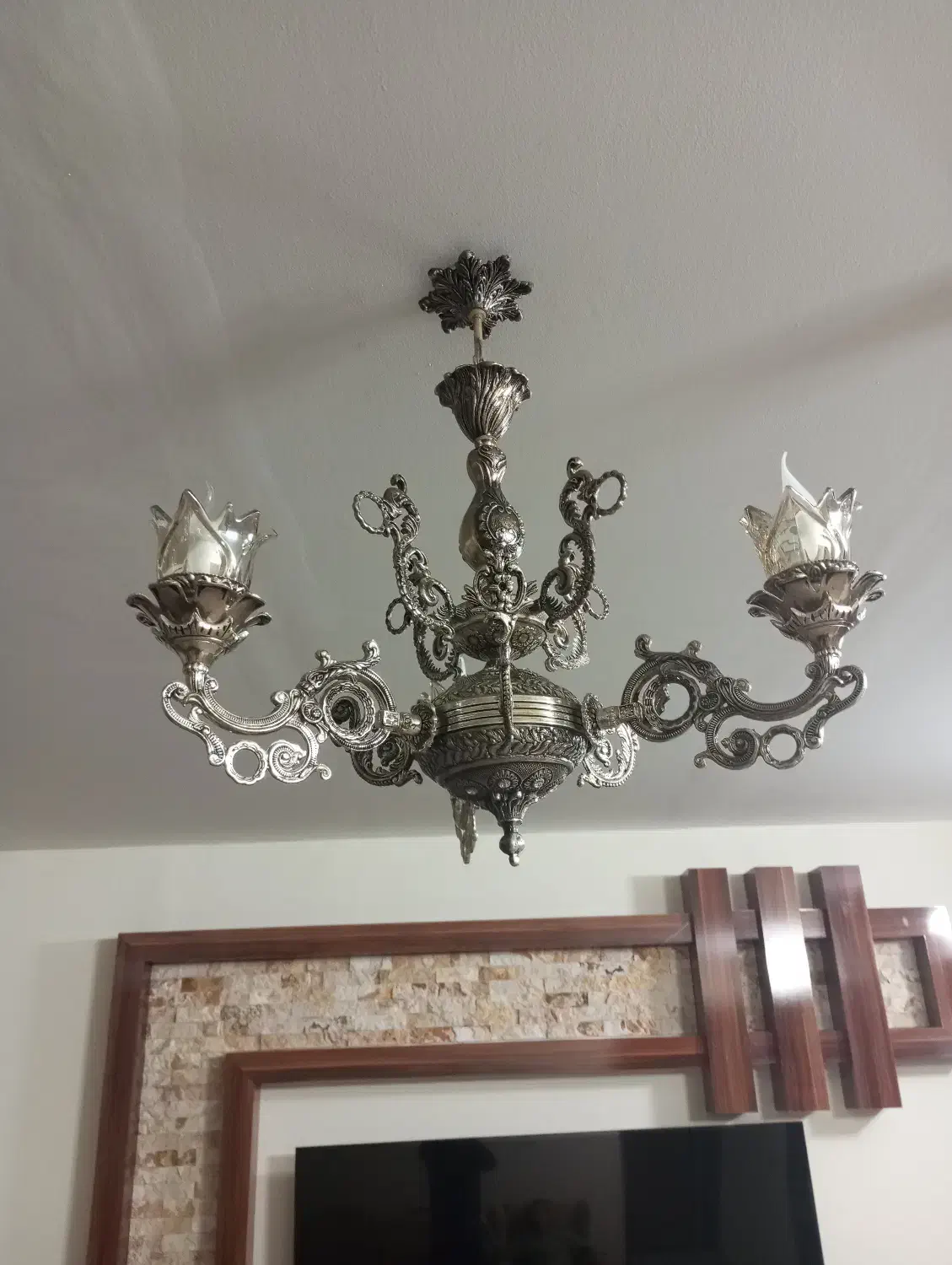 لوستر سه شعله|لوستر و چراغ آویز|نیشابور, شهرک فیروزه|دیوار