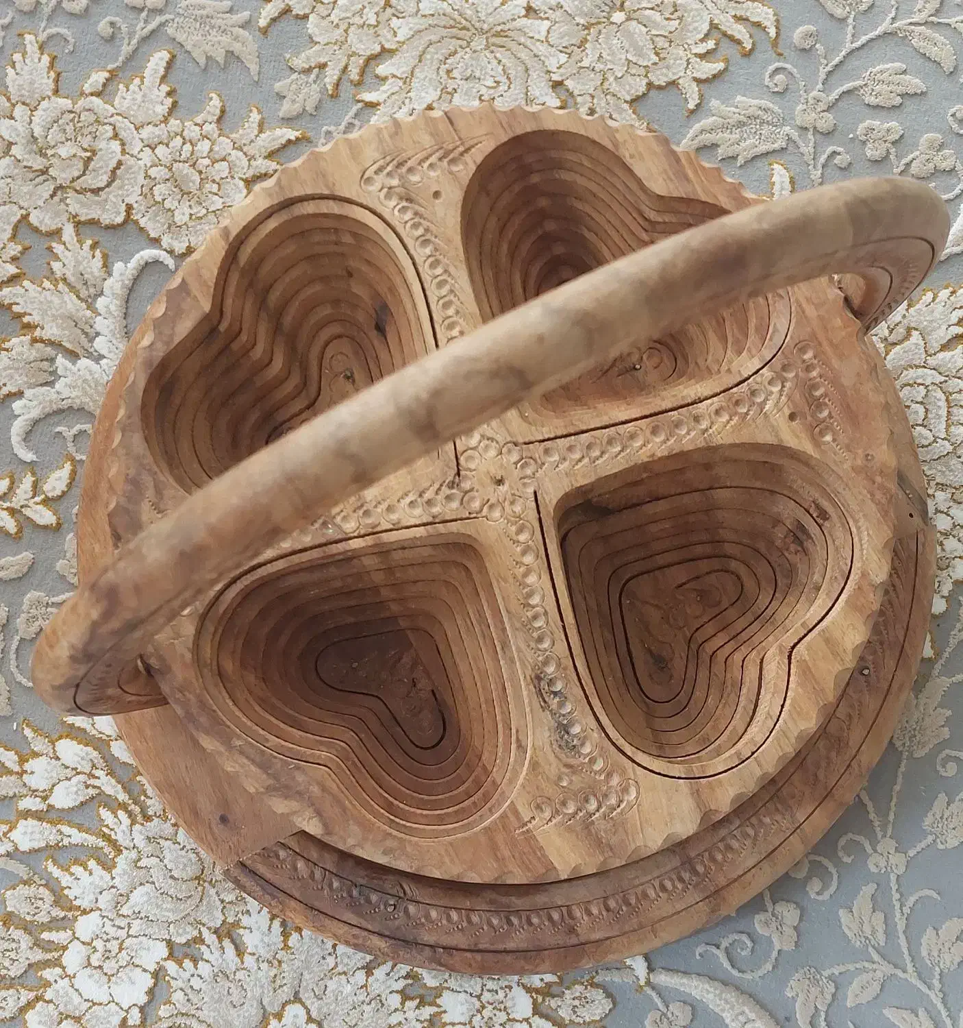 ظرف پذبرایی رومیزی چهارخونه قلبی تنقلات|ظروف سرو و پذیرایی|نیشابور, هفده شهریور|دیوار