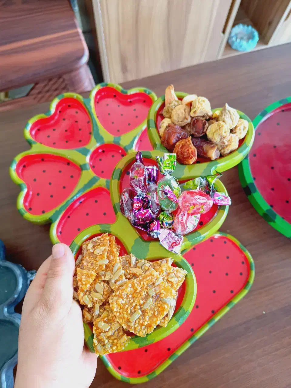 گیفت دکوری و ظروف یلدایی سنگ مصنوعی خاص و شیک|صنایع دستی و سایر لوازم تزئینی|یزد, |دیوار