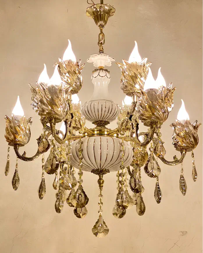 لوستر دوازده شعله /طرح تعویض کهنه با نو|لوستر و چراغ آویز|تهران, نعمتآباد|دیوار